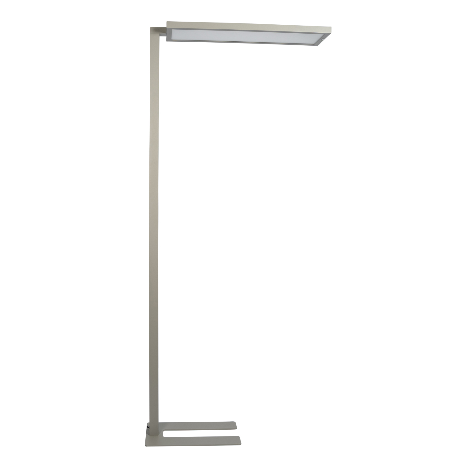 Fulu LED Stehleuchte silber Seitenansicht