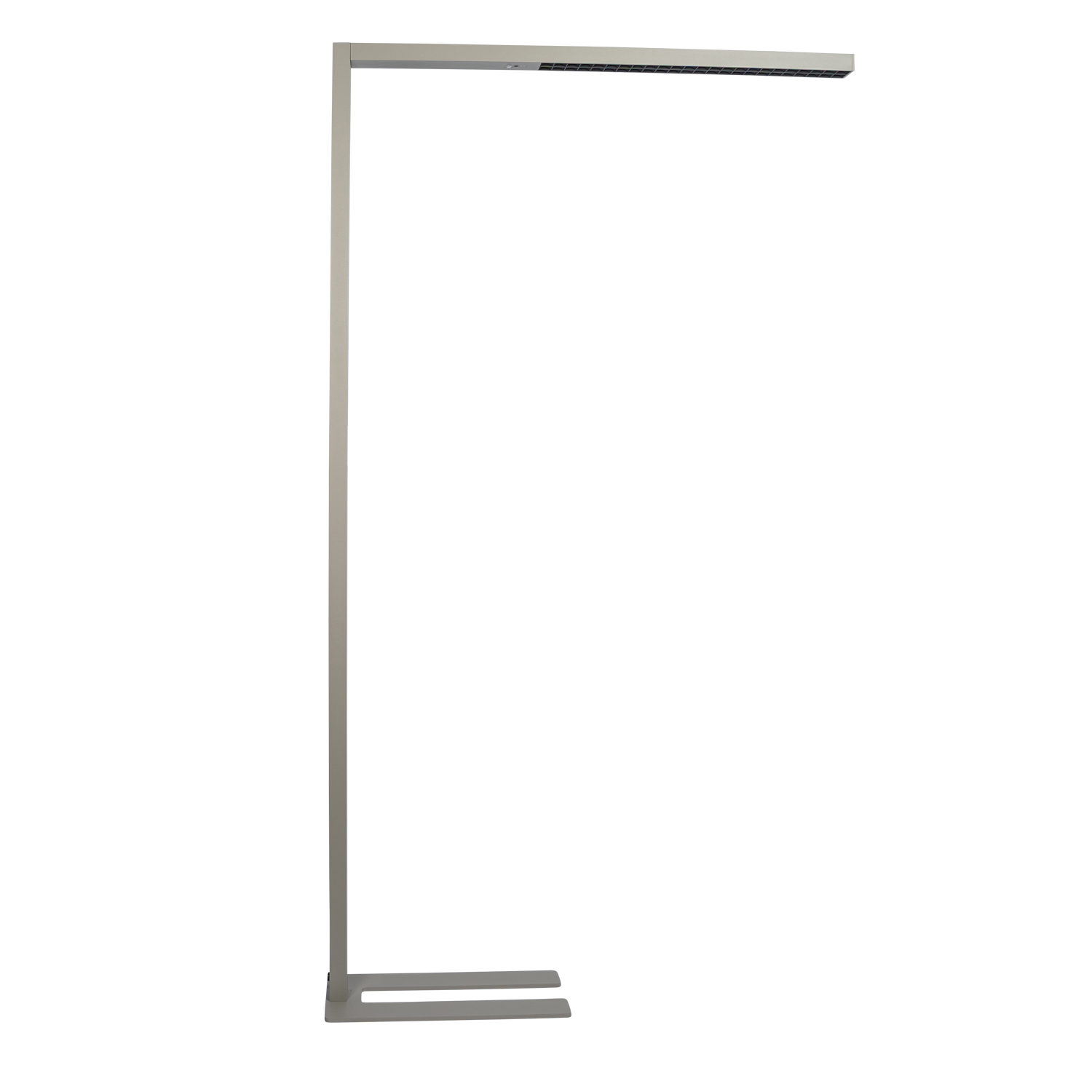 Lerna LED Stehleuchte silber Seitenansicht