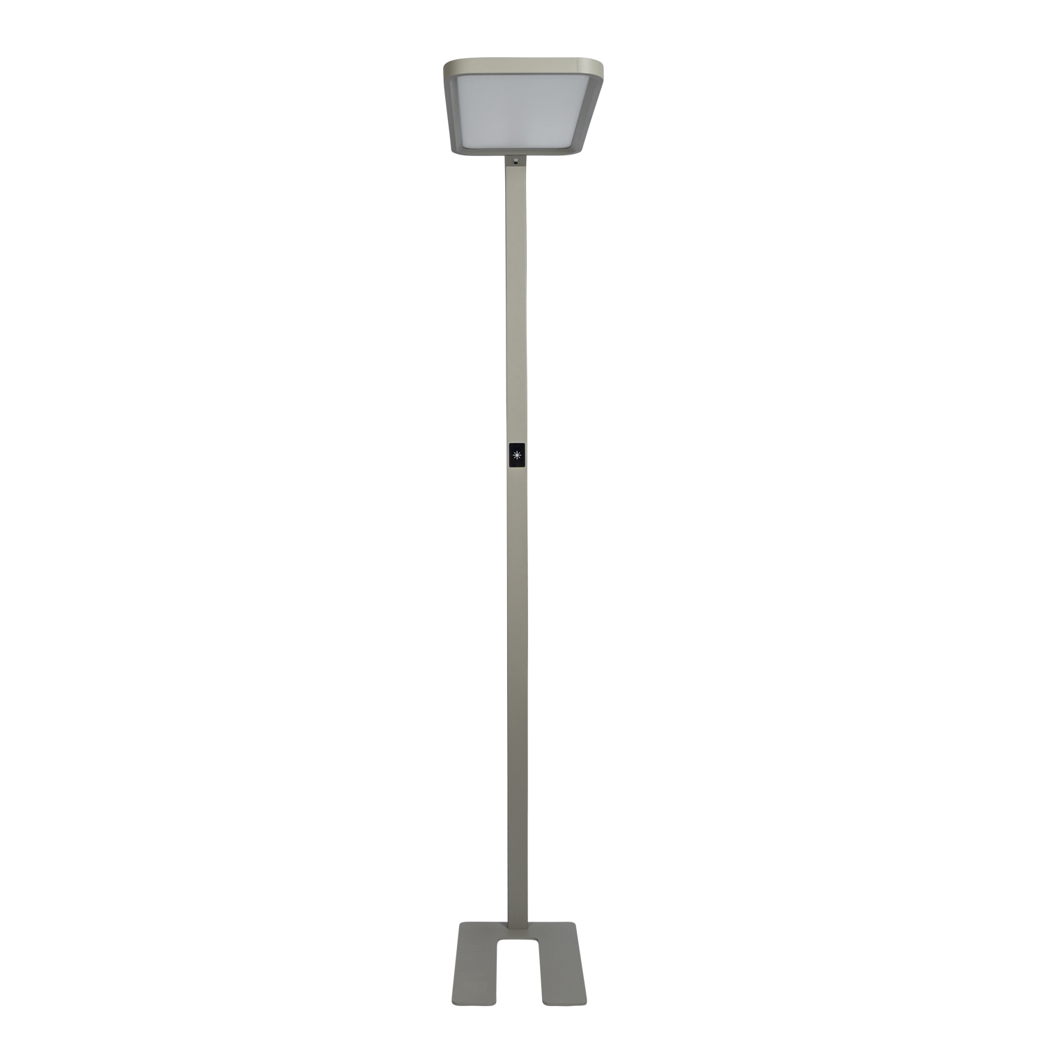 Maia LED Stehleuchte silber Ansicht von vorne