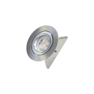 Set LED GU10, 3000K, alu-gebürstet 80mm