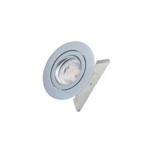 Set LED GU10, 3000K, chrom-matt 80mm