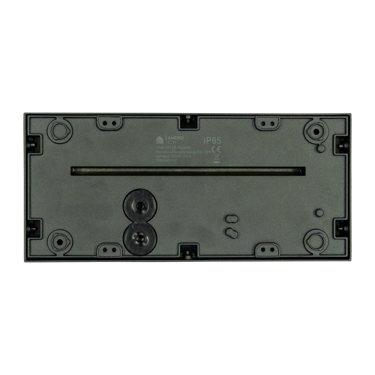 Alcor eckig LED Wandaufbauleuchte schwarz Ansicht von hinten