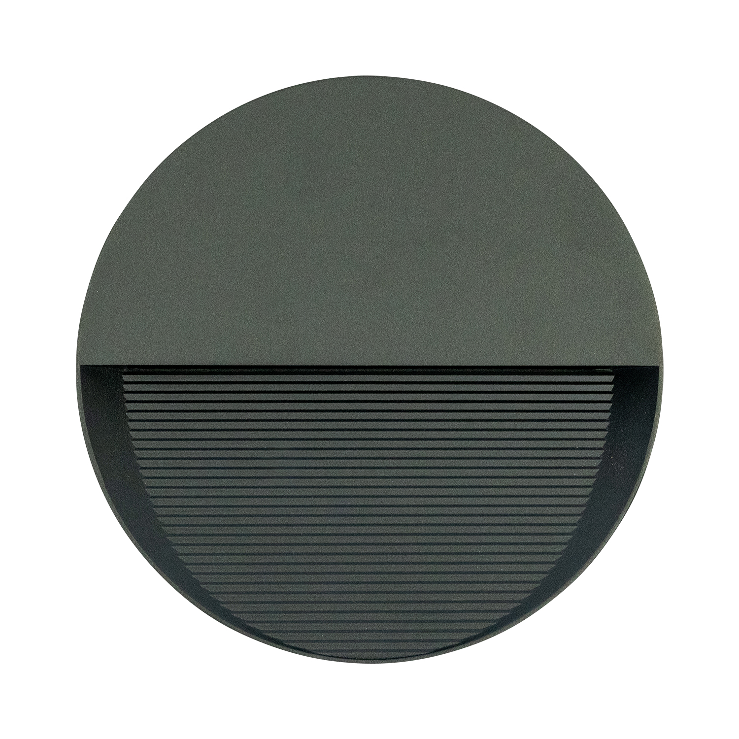 Alcor rund LED Wandaufbauleuchte schwarz Ansicht von vorne