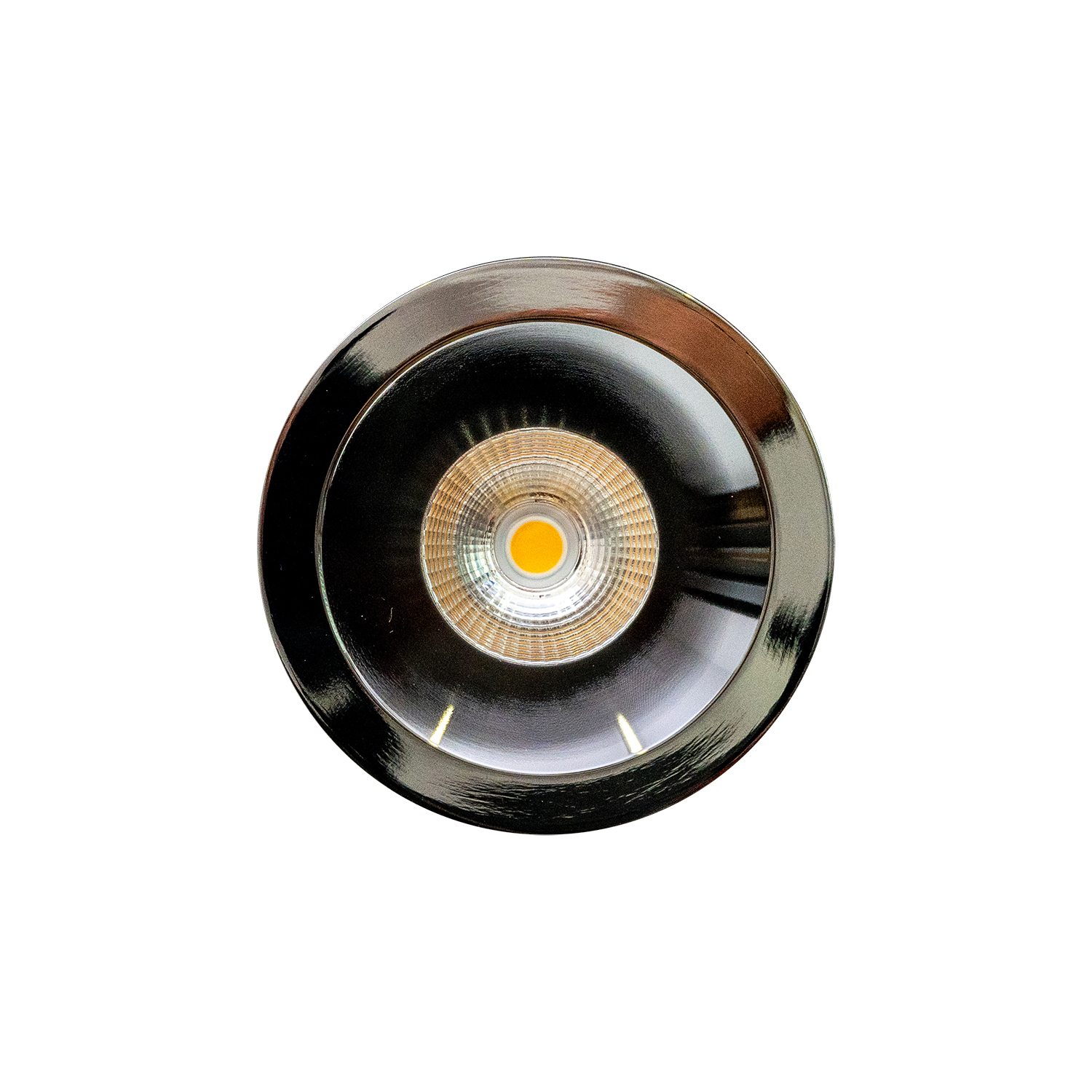 Mago Deep 80 LED Einbauspot schwarz-chrom Ansicht von vorne