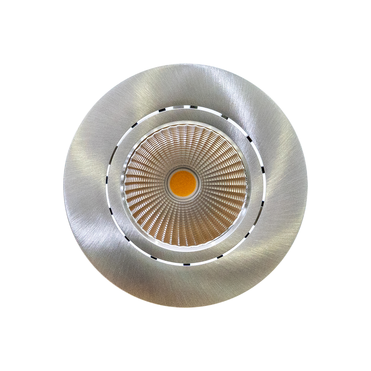 Mago 68 LED Einbauspot alu-gebürstet Ansicht von vorne