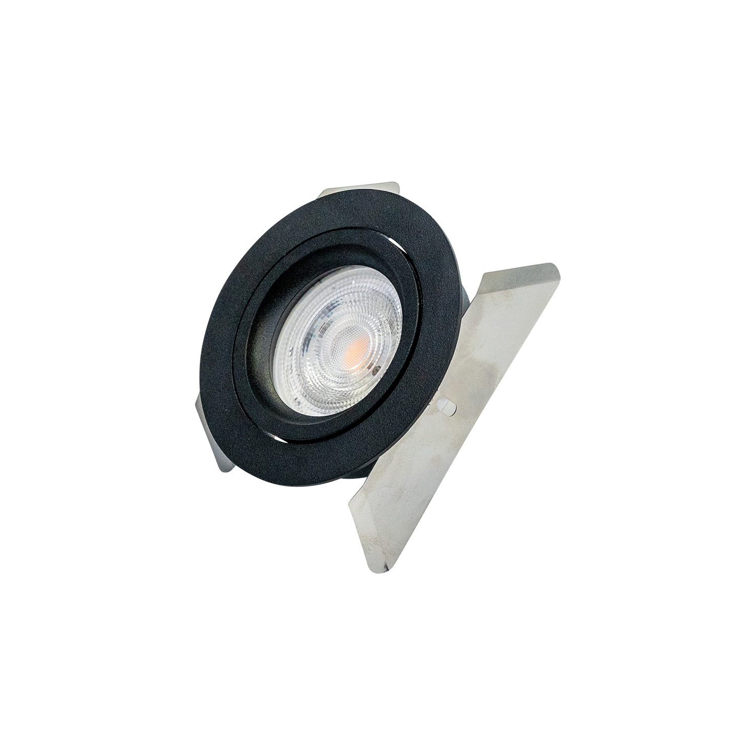 SET LED GU10 68mm schwarz-matt