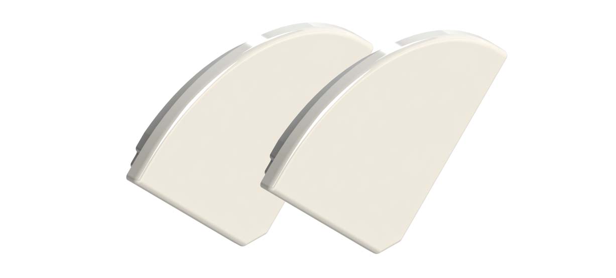 Luxkit Endkappe zu Profil L30-C30, weiss