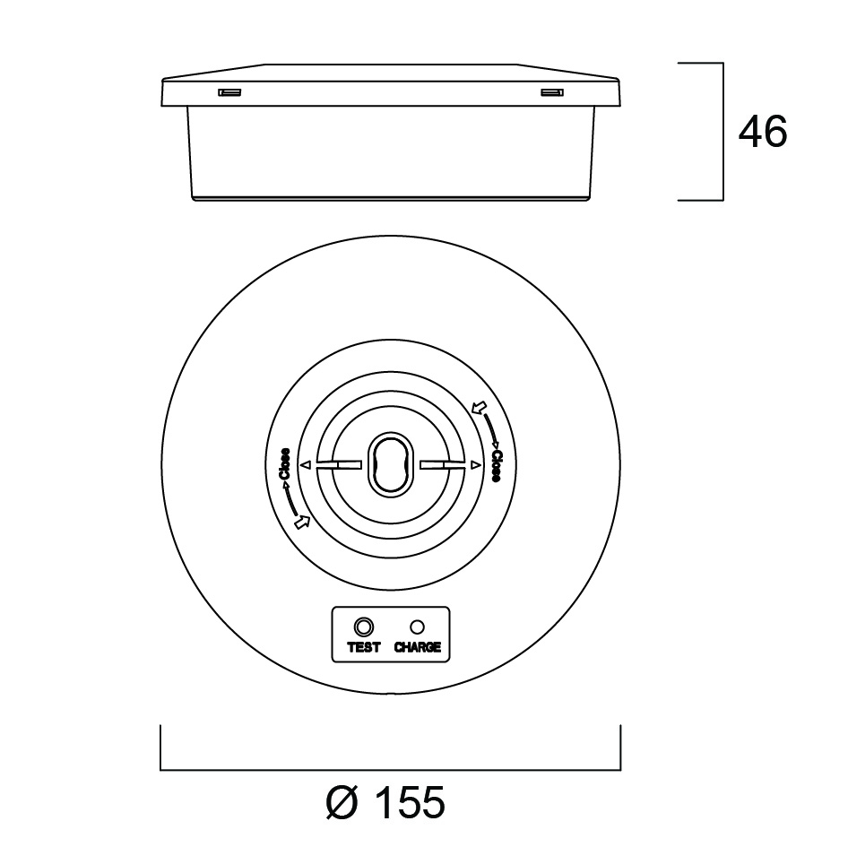 Notleuchte AP Downlight RA 3h selbsttest – Bild 3